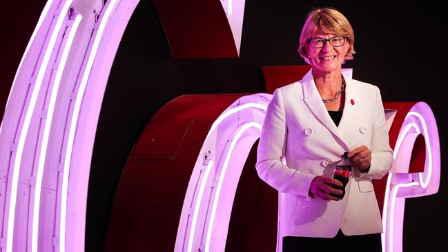 Coca-Cola Amatil CEO Alison Watkins at company HQ in North Sydney. Picture: Ryan Osland