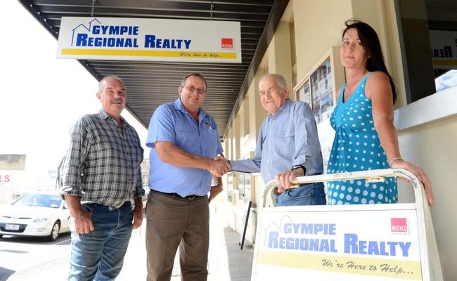 Gympie Regional Realty owner John Cochrane has come on board with the organisers of the Widgee Country Music festival. Mr Cochrane is pictured with treasurer David Barsley, president Fabian Webb and secretary Jennifer Murphy. Picture: Craig Warhurst