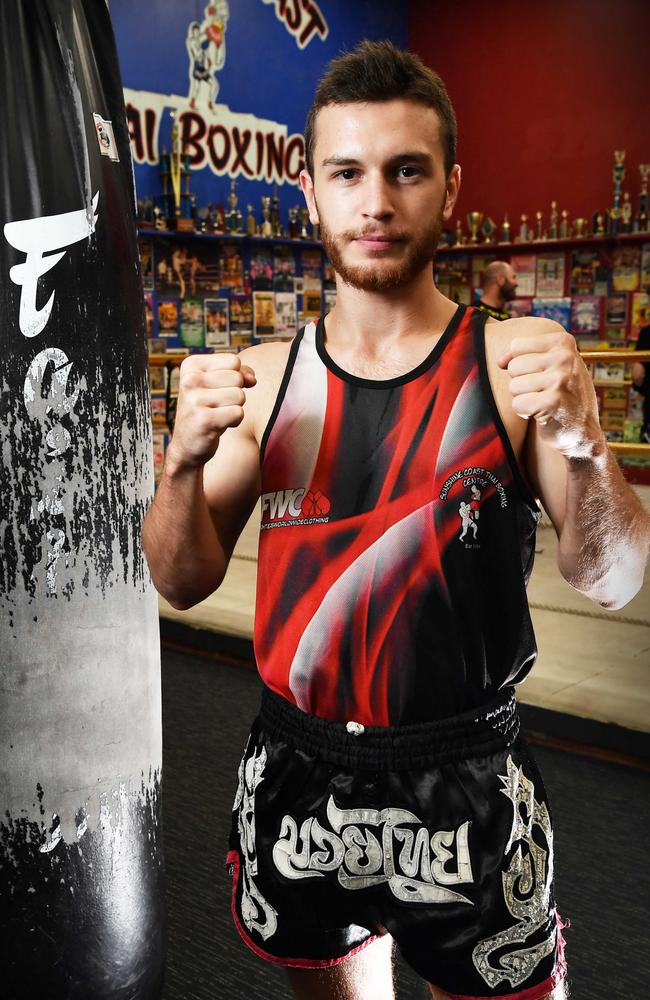 Fighter Ky Newton, 21, will be competing at the National Muay Thai Champs in March. Picture: Patrick Woods.