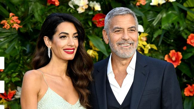 ‘Homely’ Amal Clooney with husband George. Picture: Getty