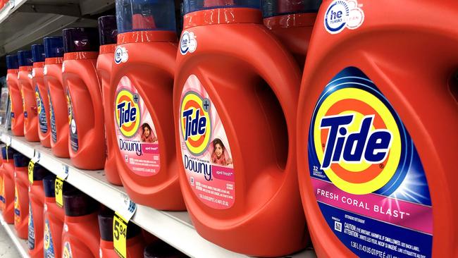 Bottles of Tide detergent, a Procter &amp; Gamble product. Picture: AFP