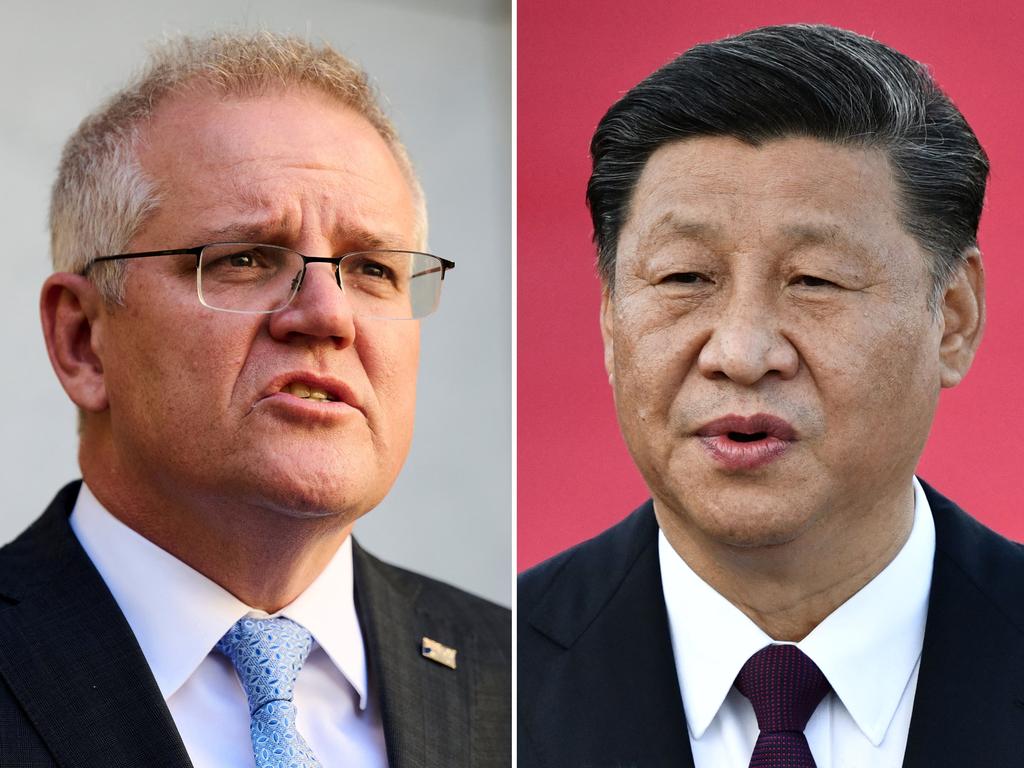 ‘Maybe because Australia–China relations are not good’ … Scott Morrison (left) was prime minister at the time of Lei’s arrest. His administration had tense relations with that of Chinese President Xi Jinping (right) over security, trade and Australia’s demand for an international, independent inquiry into the origins of the Covid pandemic.
