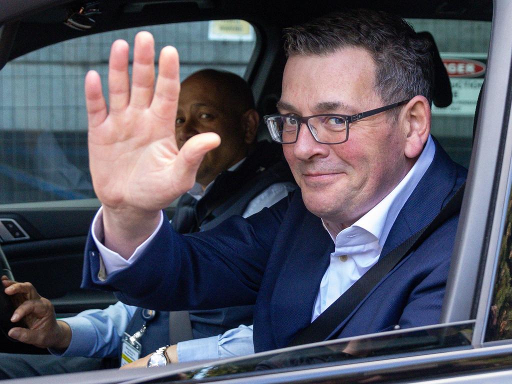 Daniel Andrews leaves Victorian Parliament House following his resignation after a nine-year stint as Premier. Picture: Asanka Ratnayake/Getty Images