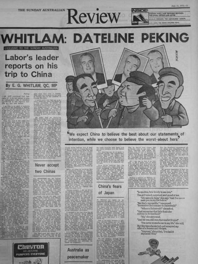 Dateline Peking: the original article by Gough Whitlam as it appeared in The Australian, July 11, 1971