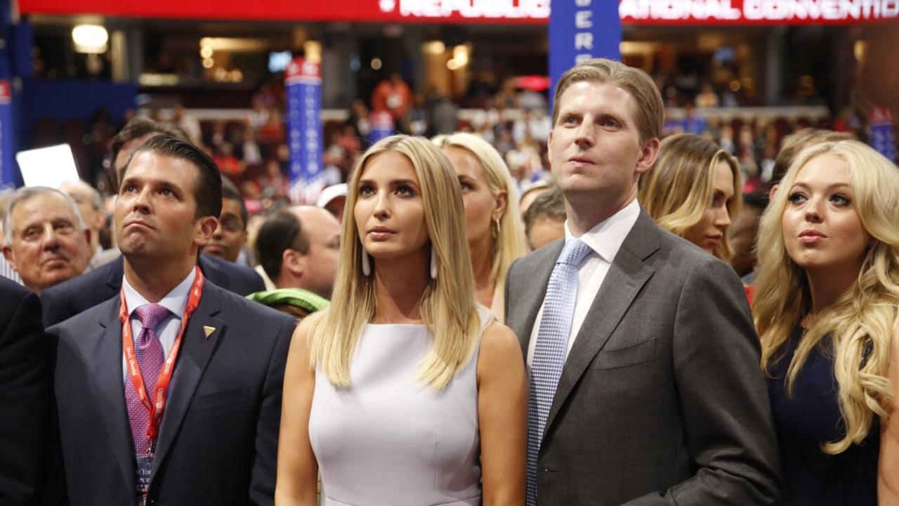 Don Jr, Ivanka, Eric and Tiffany Trump in 2016. Picture: Brian van der Brug/LA Times via Getty Images