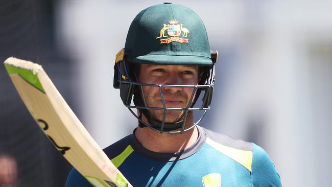 Australian captain Tim Paine at training at the SCG on Tuesday ahead of the fourth Test against India. Picture. Phil Hillyard