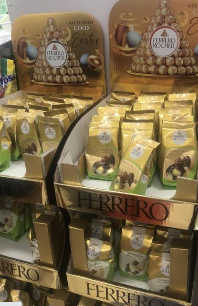 Easter chocolate was spotted at Big W before Christmas. Picture: Facebook