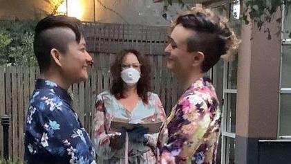 Not even a global pandemic could get in the way of Shannen and Allison’s special day. Picture: supplied