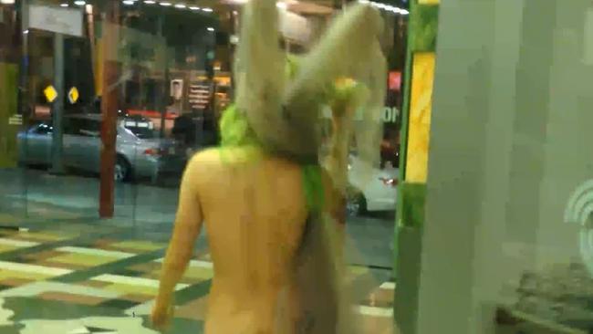 Gabi Grecko filmed walking naked through Melbourne CBD | Herald Sun