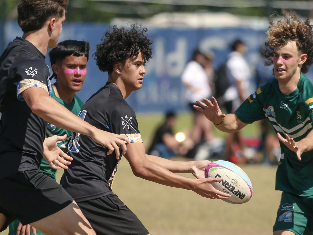 Iona College V Pine Rivers State High at the 2024 Gold Coast Titans All Schools Touch Football Picture: Glenn Campbell