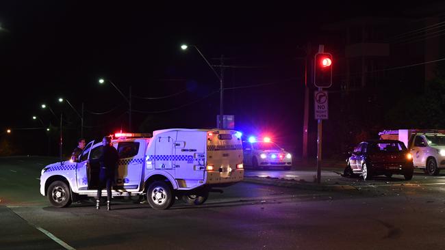 Police at the scene. Picture: Gordon McComiskie