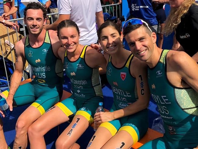 The Australian outfit racing the mixed teams relay in Hamburg.