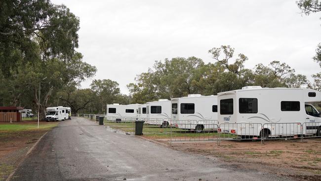 Motor homes will be used in Lismore for people currently in lockdown at Aquarius Backpackers. Picture: Supplied