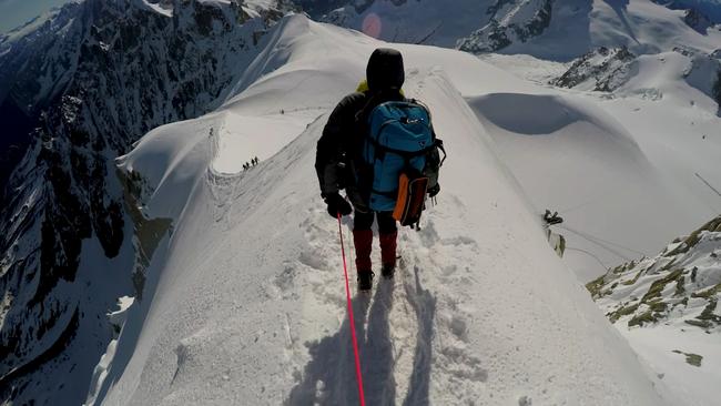 Craig Leeson during filming for his upcoming documentary The Last Glaciers. Picture: Supplied.