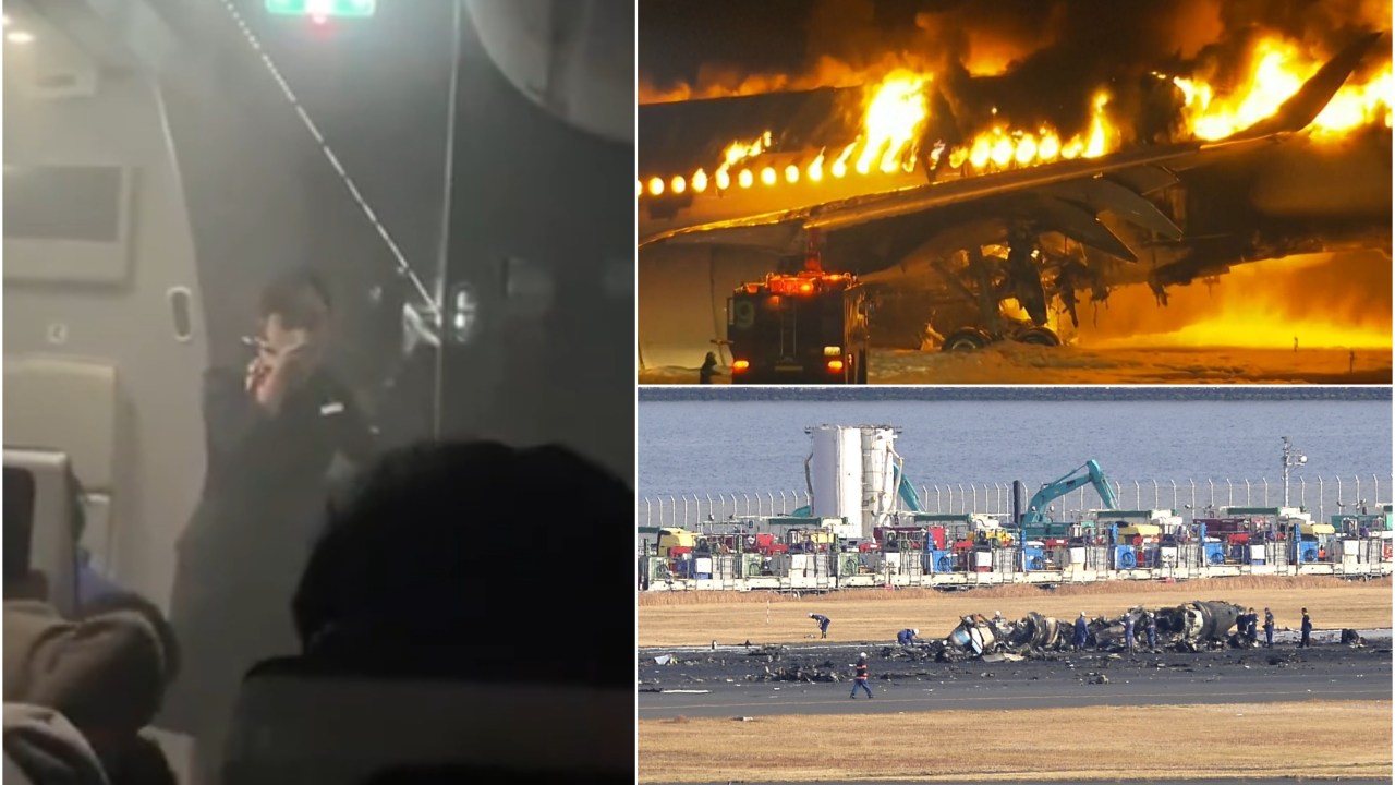 I piloti del volo 516 della Japan Airlines non sapevano che c'era stato un incendio pochi secondi dopo la collisione con un aereo della guardia costiera sulla pista dell'aeroporto di Haneda.