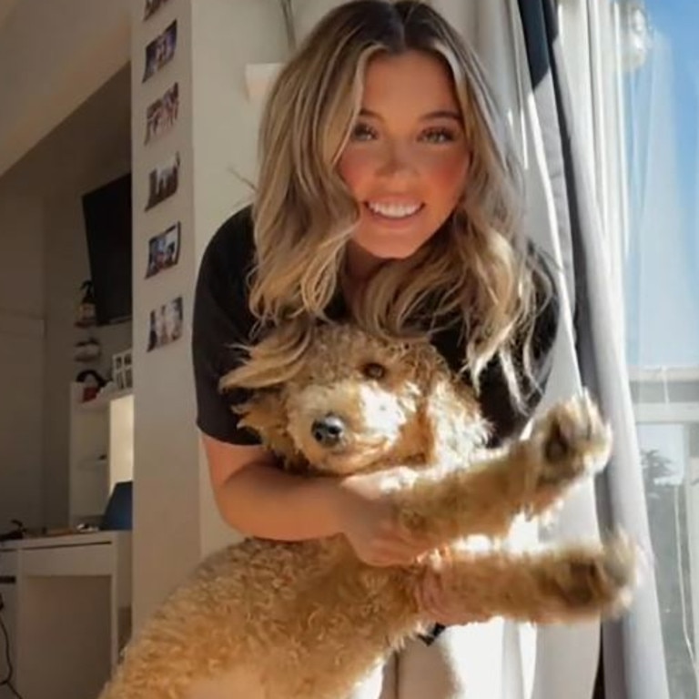 Kaylee made videos with her adorable dog. Picture: TikTok/kayleegoncalves0