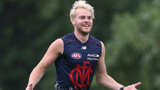 Jack Watts at Melbourne training. Picture: Wayne Ludbey