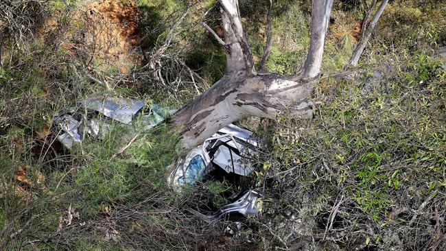 It is believed Paul Christie survived the inital crash, crawling over to his son before succumbing to his injuries. Picture by Peter Lorimer.