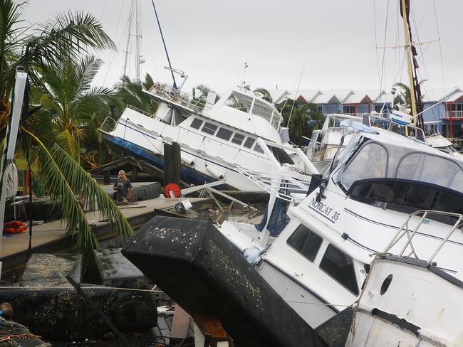 Tropical cyclones will be less frequent but those that do form will be of much higher intensity, such as 2009’s Cyclone Yasi. Picture: Jonathan Wood