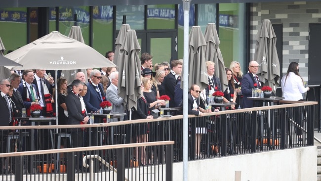 Around 80 mourners, from sporting legends to those in showbusiness, attended the memorial for Warnie. Picture: David Caird