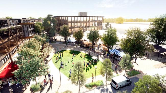 Concept images of Mt Barker's new $2m town square. Source: Burke Urban