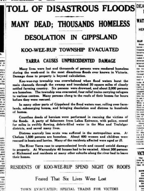 An Argus story about the floods of 1934.