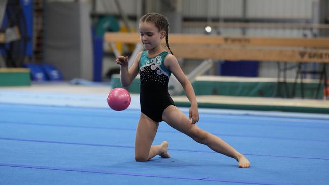 Action from the 2024 Northern Territory Gymnastics Championships at Woolner, Darwin. Picture: Karen Fowler.