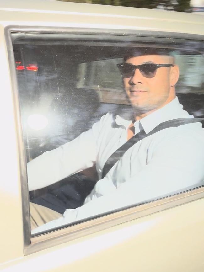 Jarryd Hayne leaving Mary Wade Correctional Centre just after 5pm. Picture: Aymon Bertah