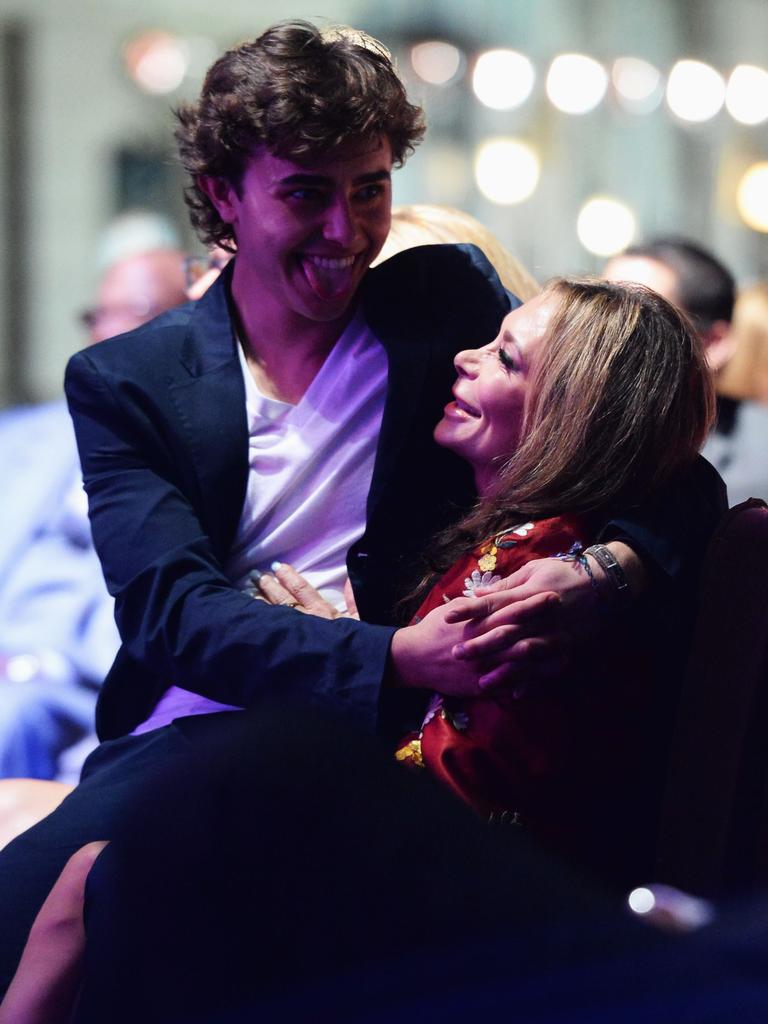 Jansen Panettiere with his mother Lesley Vogel. (Photo by Jason Merritt/Getty Images for Environmental Media Association)