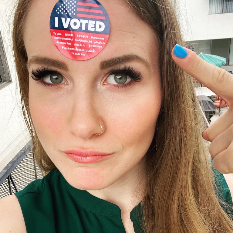 Caroline went viral last month when she penned another searing piece for Vanity Fair about why she voted for Joe Biden. Picture: Twitter