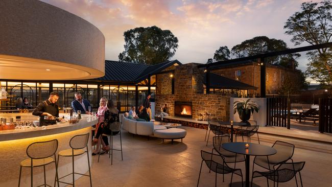 The bar area with outdoor open fire is a drawcard. Pics: Supplied