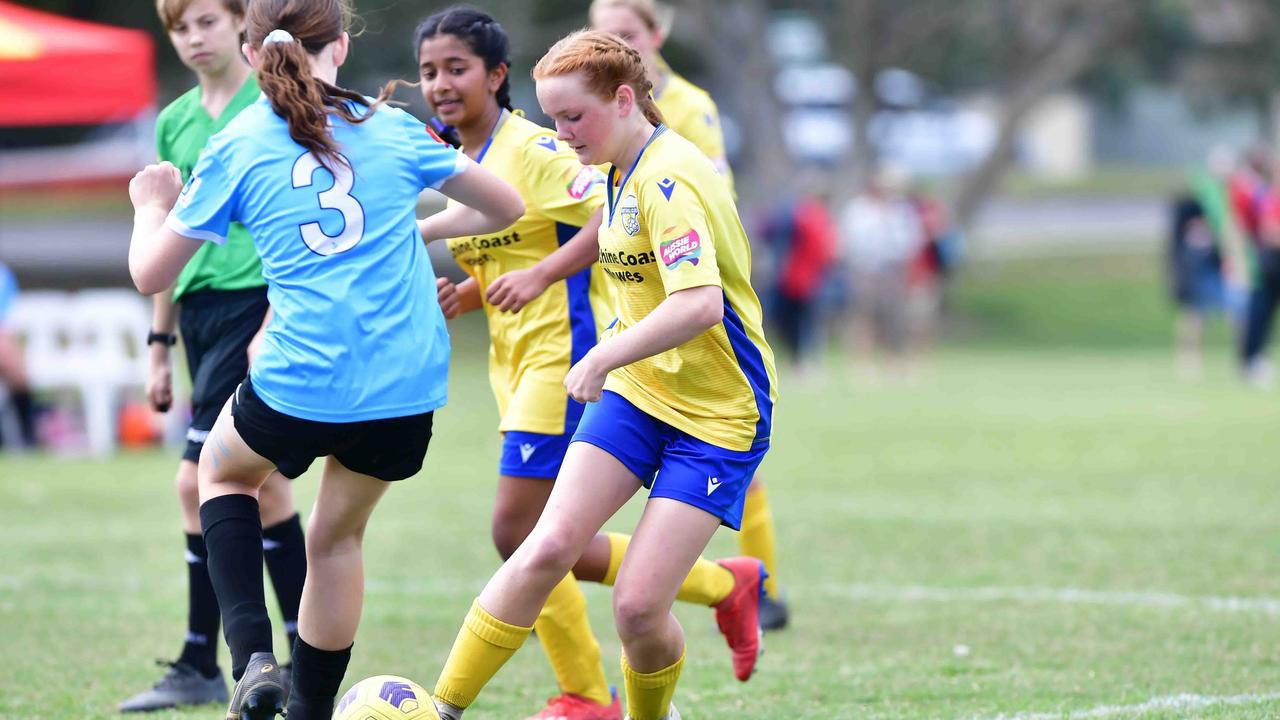 SOCCER: U 13 girls, Kawana V Maroochydore. Picture: Patrick Woods.