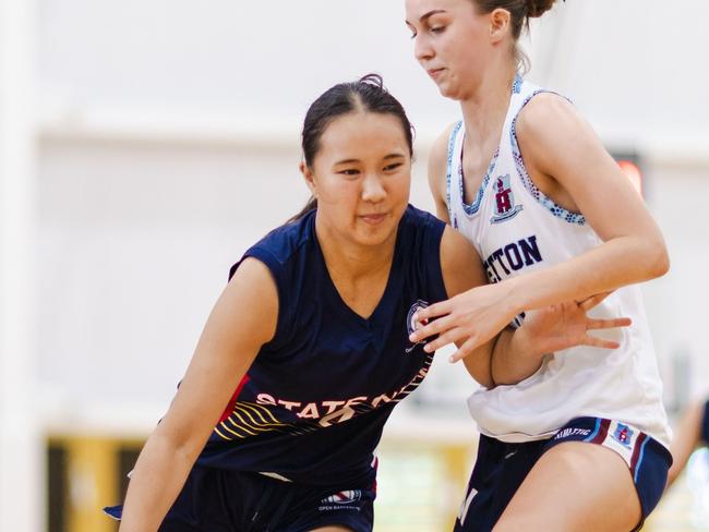 Mia Tang (Brisbane State High) at the Basketball Australia Schools Championships. Picture: Taylor Earnshaw