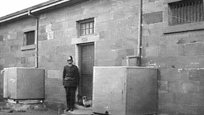 The Old Geelong Gaol, where Owen McQueeney was held before execution, pictured in the early 1900s. Picture: State Library of Victoria