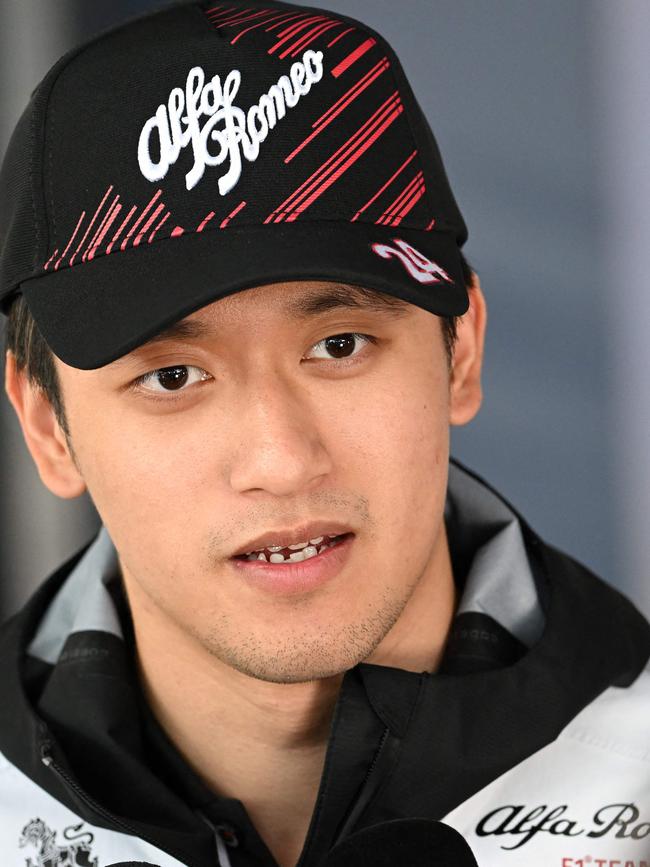 F1 driver Zhou Guanyu.