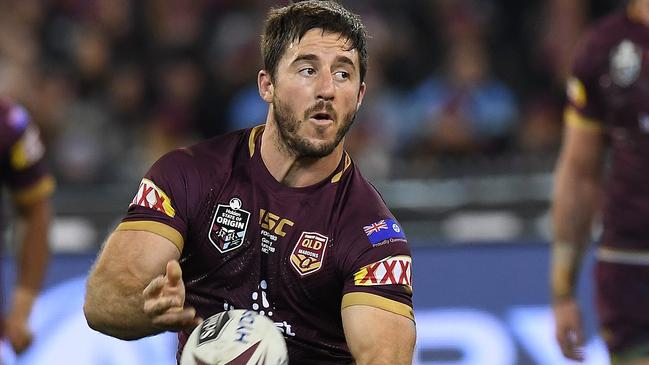 Ben Hunt of the Maroons is seen in action during Game 1 of the 2018 State of Origin series at the MCG in Melbourne, Wednesday, June 6, 2018. (AAP Image/Julian Smith) NO ARCHIVING, EDITORIAL USE ONLY