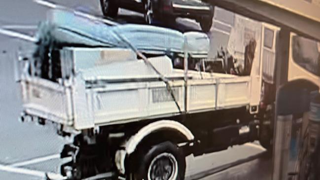 The driver of the truck allegedly reversed the vehicle into a marked police car. Picture: SA Police