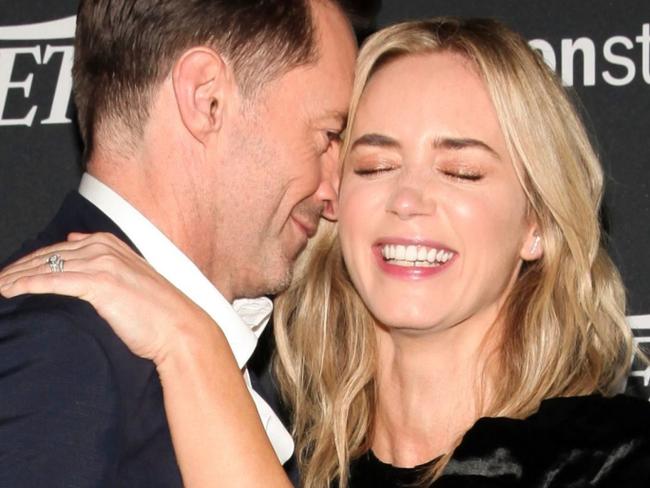 Mandatory Credit: Photo by Katie Jones/Variety/Shutterstock (9982484dz) Hugh Jackman and Emily Blunt Variety Actors on Actors, Day 1, Los Angeles, USA - 17 Nov 2018 Goya Studios on November 17, 2018.