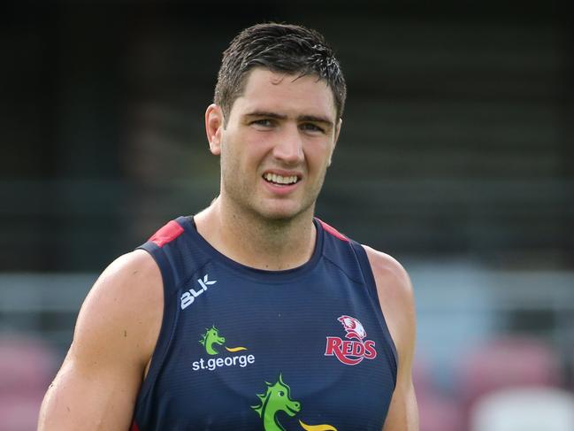 Reds training at Ballymore. Rob Simmons. Pic Jono Searle.