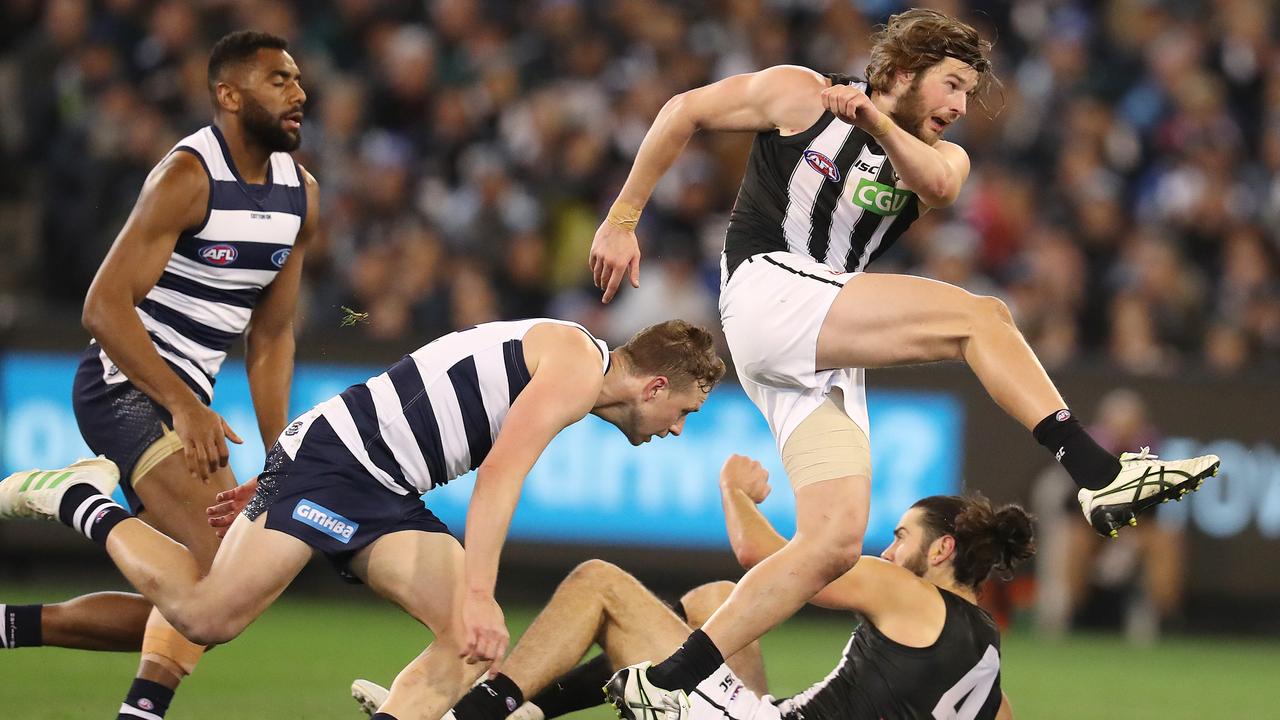 Geelong started poorly against Collingwood. Photo: Michael Klein