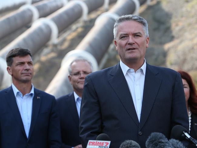 Minister for Finance  Senator Mathias Cormann, visiting the Snowy Hydro Tumut 3 Power Station, in NSW. Picture Kym Smith