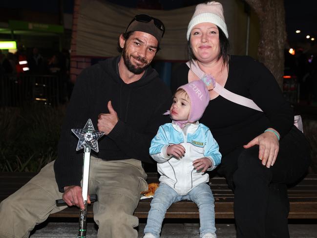 MELBOURNE, AUSTRALIA - JULY 26 2024 James, Harmony and Jayde Attend the Gippsland SnowFest held in Warragul. Picture: Brendan Beckett