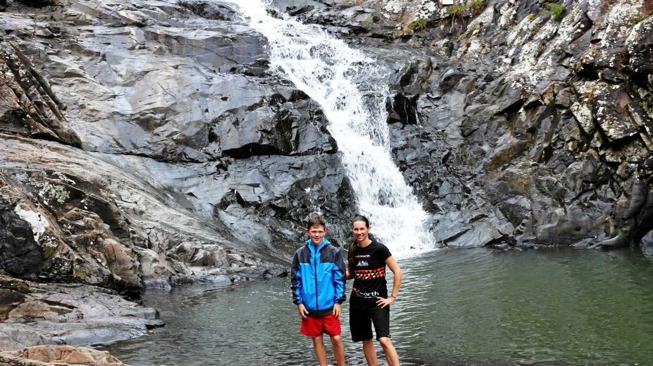 DIVING IN: Kate Bennie was shocked to see her sons happily jump into the water on a cold winter's day during one of their latest adventures. Picture: Kate Bennie