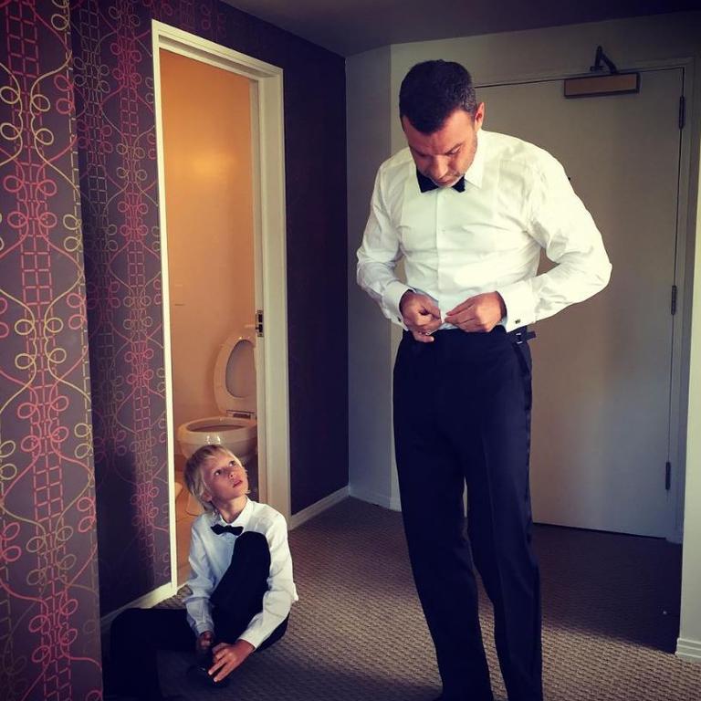 Liev Schreiber, "Sash and me getting ready..." Picture: Instagram