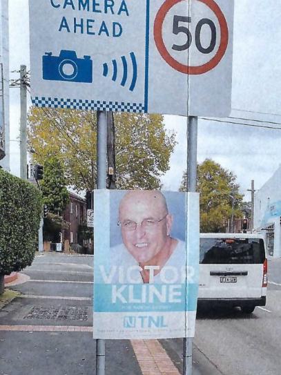 A photo of the election poster on Chandos St.