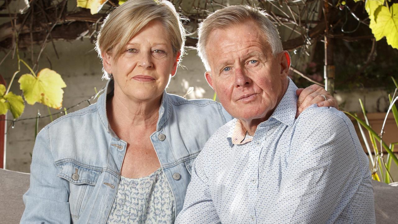 Former Essendon and Bulldog player Alan Stoneham and his wife Julie. Picture: David Geraghty