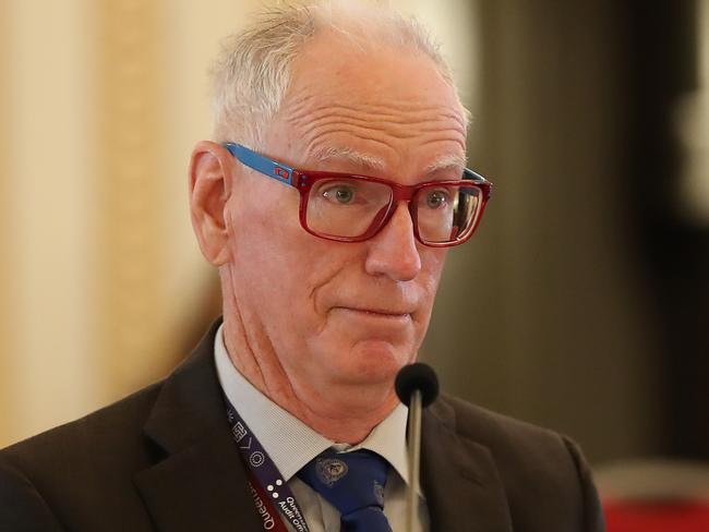 BRISBANE, AUSTRALIA - NewsWire Photos JULY 16 2021 Auditor General Brendan Worrall speaks at the estimates committee hearing at QLD parliament. Picture: NCA NewsWire / Jono Searle