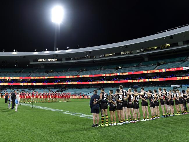 It wasn’t in Victoria, but the SCG was virtually empty. Picture: AFL Photos/Getty Images