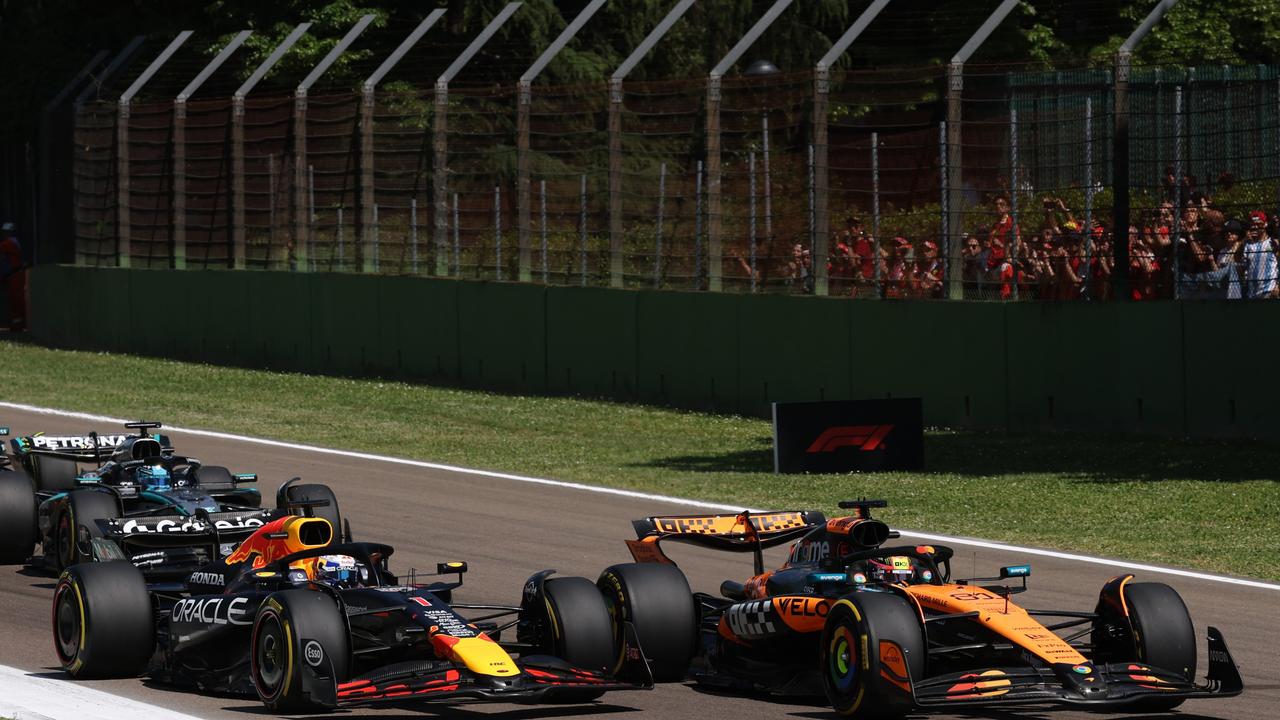 Max Verstappen overtook Oscar Piastri on the first lap with a daring move