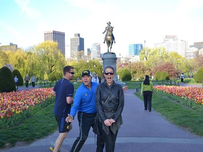 Kevin Spacey photobombs a tourist. Photo: Chris Murphy Picture: Supplied